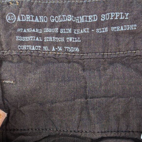 AG Adriano Goldschmied Standard Issue Slim Khaki Men's Pants 36 Straight Leg - Picture 5 of 7